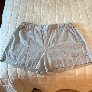 Banana Republic Women's Light baby blue Casual linen Shorts
